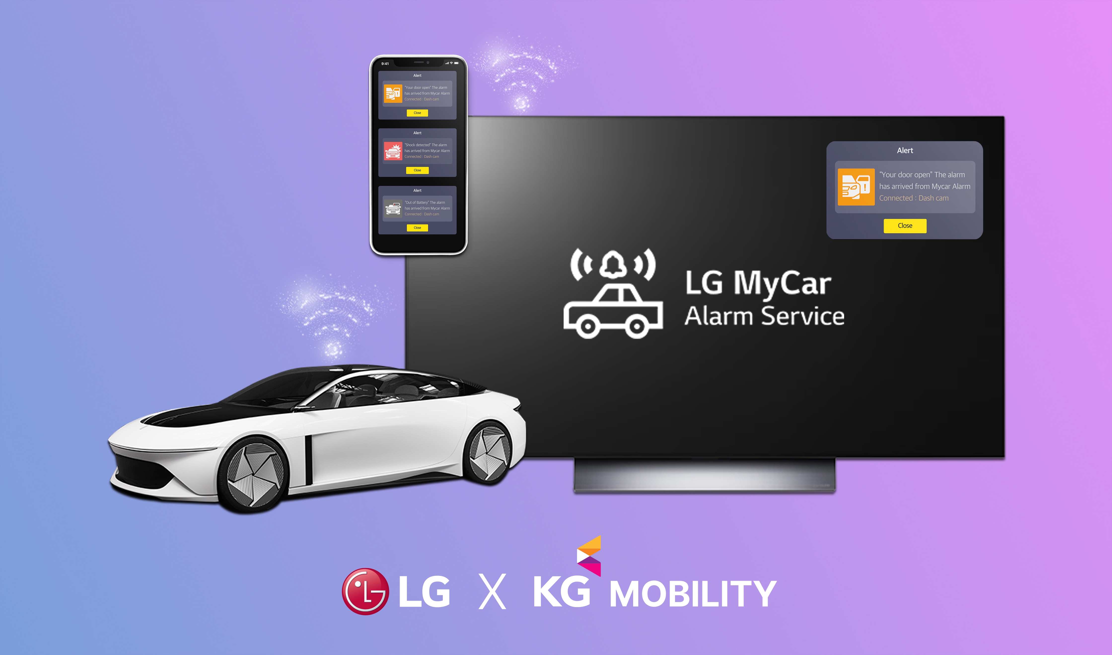 LG's 'MyCar Alarm Service' Integrates with KG Mobility's New Cars